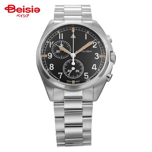 HAMILTON[�n�~���g��] �����Y �E�H�b�` KHAKI AVIATION �u���b�N������ �N�H�[�c �X�e�����X�X�`�[���P�[�X �X�e�����X�X�`�[���o���h 10�C���h�� H76522131