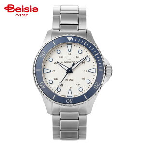 HAMILTON[�n�~���g��] �����Y �E�H�b�` KHAKI NAVY �V���o�[������ �N�H�[�c �X�e�����X�X�`�[���P�[�X �X�e�����X�X�`�[���o���h 10�C���h�� H82231150