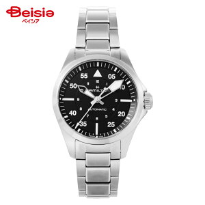 HAMILTON[�n�~���g��] �����Y �E�H�b�` KHAKI AVIATION �u���b�N������ ������ �X�e�����X�X�`�[���P�[�X �X�e�����X�X�`�[���o���h 10�C���h�� H76215130