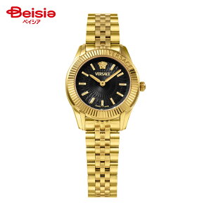 �y�|�C���g5�{�I9/1-9/30���zVERSACE[���F���T�[�`�F] ���f�B�[�X �E�H�b�` GRECA TIME LADY �u���b�N������ �N�H�[�c �X�e�����X�X�`�[���P�[�X �X�e�����X�X�`�[���o���h ���퐶���h�� VE9CA0424