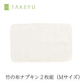 【送料無料】【2枚組】TAKEFU 竹布 ガーゼ 布ナプキン M サービスプラン（メール便送料無料）（開封後返品不可商品）ナファ生活研究所 抗菌 敏感肌 アトピー 無農薬 オーガニック 肌にやさしい 天然繊維 竹繊維 ナファ たけふ タケフ フェムケア 温活 妊活 PMS 生理