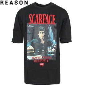 リーズン Reason NYC スカーフェイス Tシャツ プリント 半袖 メンズ カットソー クルーネック コットン 丸首 トップス ストリート ヒップホップ ギフト