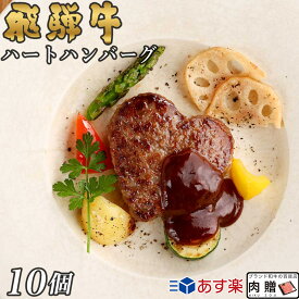 お歳暮 肉 ギフト 早割 飛騨牛 ハート ハンバーグ 食べ比べ ギフト 10個セット A5 A4 [送料無料] | 結婚祝い 出産祝い 内祝い お返し プレゼント 出産 結婚 贈り物 ペア 松阪牛 松坂牛 神戸牛 米沢牛 近江牛 あす楽 肉 お肉 御中元 肉