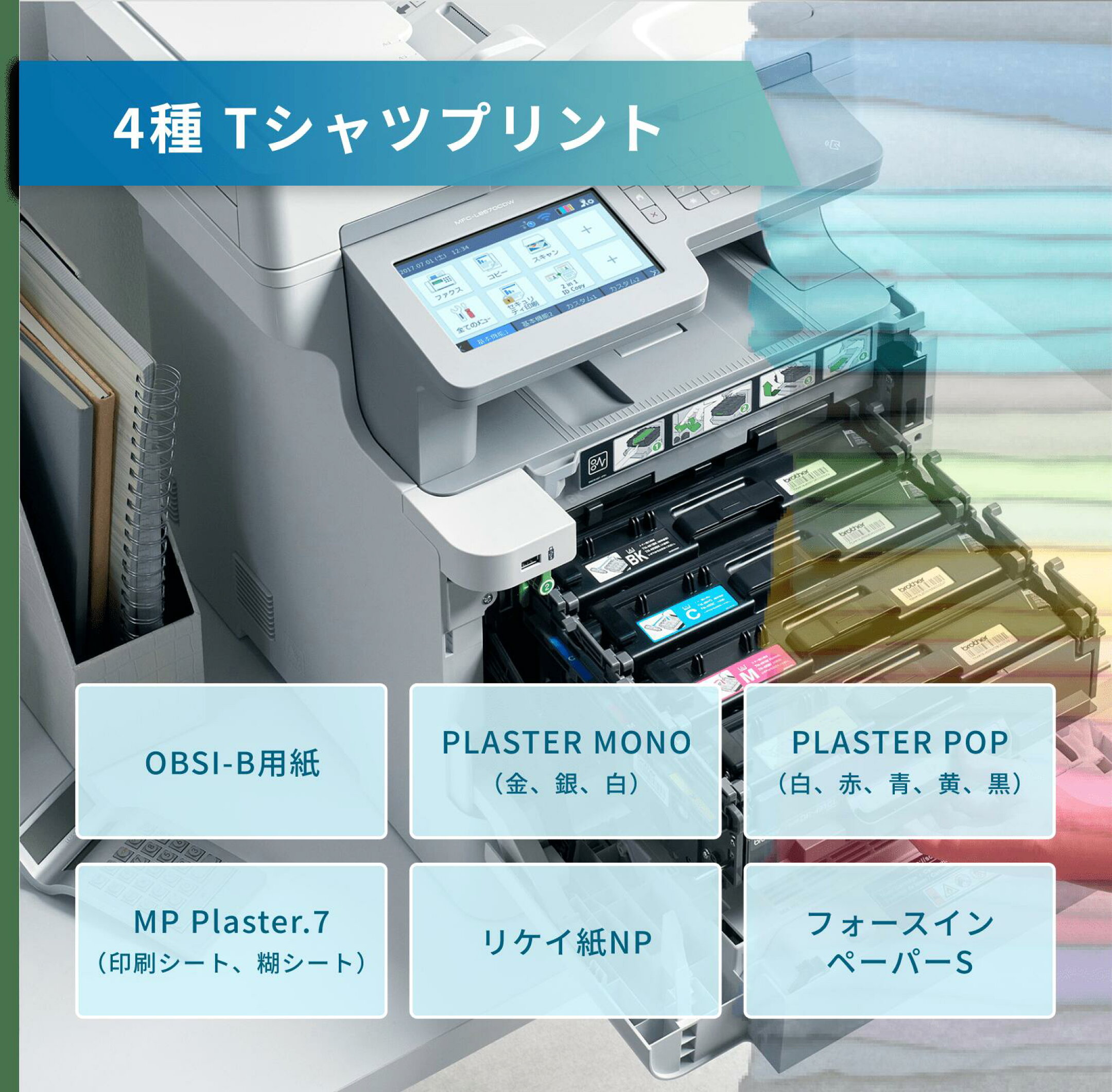 Tシャツプリントに使用する専用の用紙