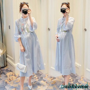 授乳服 マタニティ 服 シャツワンピース お宮参り 長袖 妊婦服 お仕事 通勤 ワンピース 授乳しやすい お食い初め 初節句 ママ 秋 冬 春 夏