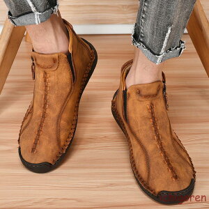 ショートブーツ メンズ 手作り ワークブーツ メンズファッション ビジネス 紳士靴 疲れない 履きやすい 靴 衝突防止 アウトドア カジュアルシューズ 防滑 秋冬