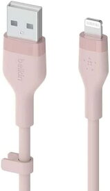 Belkin USB to ライトニング シリコン ケーブル iPhone 14 / 13 / 12 / SE / 11 / XR 対応 急速充電 高耐久 MFi認証 1メートル BOOST CHARGE↑Flex CAA008bt1M