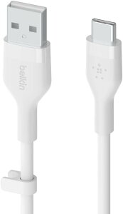 �y�����L���O1�ʊl���I�zBelkin USB-A to USB-C �V���R���P�[�u�� iPhone17�Ή� iPad mini/iPad Pro/iPad Air/Galaxy/Android�X�}�[�g�t�H���Ή� ���ϋv USB-IF�F�� 1���[�g�� BOOST CHARGE��Flex CAB008bt1M