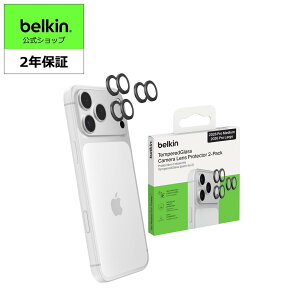 Belkin iPhone 18 Pro/Pro Max �J�����ی�t�B���� 2�� �����K���X ���˖h�~ 9H�d�x