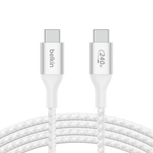 Belkin USB-C to C ґgP[u 240WΉ }[d PD3.1Ή ϋv USB-IFF Q[~OPC/MacBook Pro/MacBook Air/iPad Pro/Surface Pro/Galaxy S22/Android^ubgΉ 1[g CAB015bt1M