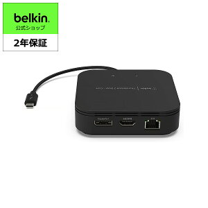 Belkin CONNECT Thunderbolt 3 Dock Core 7 in 1hbLOXe[V Macbook Pro / Macbook Air / iPad Pro / iMac / Windows 10Ή 4KfAfBXvCΉ ő5K/60Hz DisplayPort1.4/HDMI2.0 USB-C PD 60Wo 1GbpsC[Tl