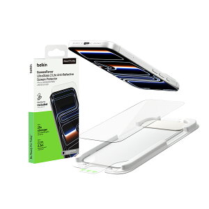 Belkin iPhone�X�N���[���ی�t�B���� iPhone 18�V���[�Y iPhone 17�V���[�Y iPhone Air�Ή� �����K���X �ő�2.2m�����ی� AR���˖h�~ �`�����h�~ �u���[���C�g�J�b�g �w��h�~ ��U�h�~ �R�ۉ��H �N���A