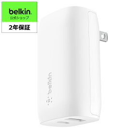 Belkin USB充電器 37W(25W USB-C + 12W USB-A) PPS対応 PD3.0 急速充電 iPhone 14 / 13 / 12 / 11 / SE/iPad Pro / M1 iPad Pro/iPad mini/Androidスマホ各種対応 WCB007dqWHJP