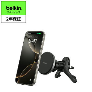 Belkin MagSafe�Ή� ���C�����X�ԍڏ[�d�� iPhone 17/16/15/14/13/12/11/SE/iPad Pro/M1 iPad Pro/iPad mini/Galaxy/Xperia/Android�ȂǊe��X�}�z�Ή� 15W �G�A�R�������o�����p CLA �u���b�N WIC010fqBK