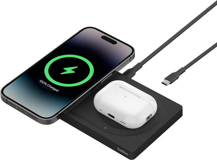 楽天市場】【ランキング1位獲得！】Belkin 2 in 1 MagSafe充電器 最大 