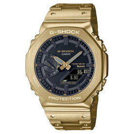 カシオ—ク 八角形 カシオ ジーショック g-shock メタルバージョン ゴールドカラー Bluetooth ブルートゥース ソーラー メンズ腕時計 人気 記念日 お祝い 誕生日 彼氏 プレゼント クリスマス 就職祝い 還暦 ラッピング無料 GM-B2100GD-9AJF