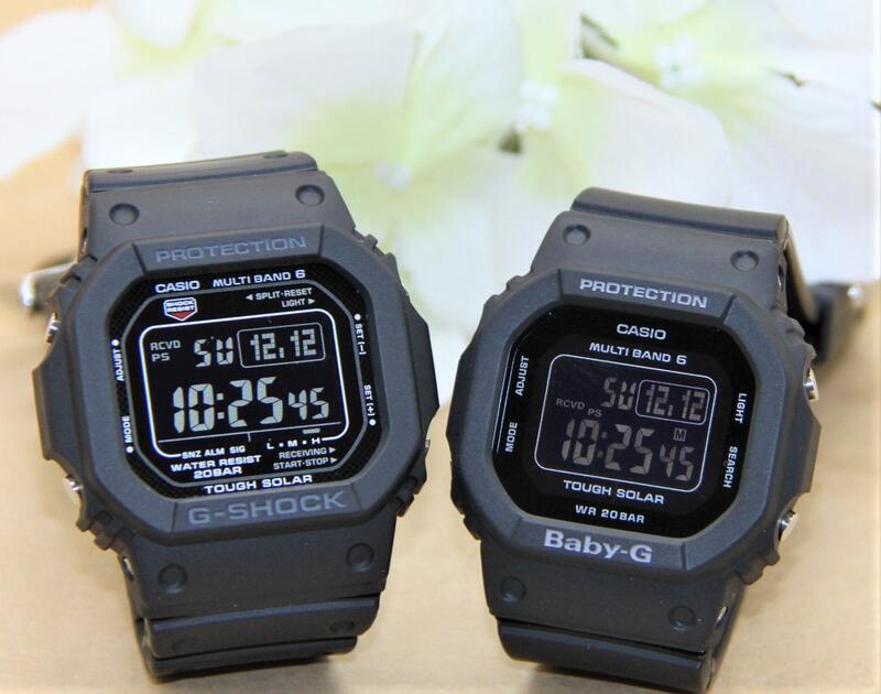 （専用ペア箱入りセット・クロス2枚付）カシオ CASIO 腕時計 GW-M5610U-2JF・BGD-5650-1CJF Gショック＆ベビーG G-SHOCK＆BABY-G スクエア ペアウォッチ 電波ソーラー 樹脂バンド デジタル（国内正規品）