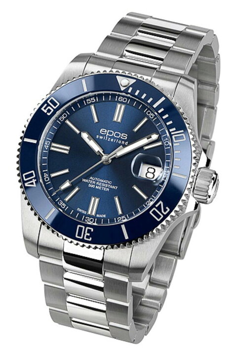 新品エポススポーティブダイバーズ500M防水チタン3504TIBLM 