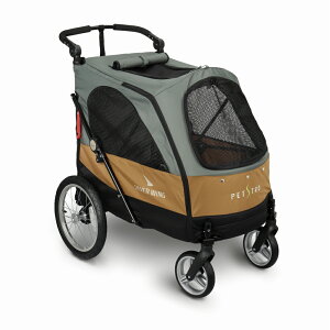 【送料無料】 ファンタジーワールド 大型 4輪バギー シルバーウイング Silver Wing ブラウン 大型犬 多頭飼い ペット用 カート 55kgまで ブラウン