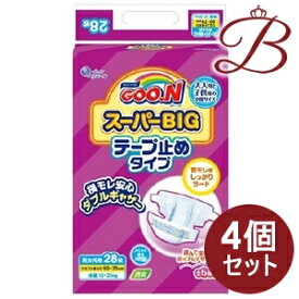 グーン GOO.N スーパービッグ テープ止めタイプ 28枚入×4個セット