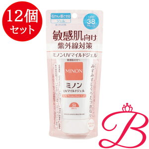 【12個】第一三共 ミノン MINON UVマイルドジェル SPF38 PA+++ 紫外線吸収剤フリー 低刺激性 無香料 無着色 70g