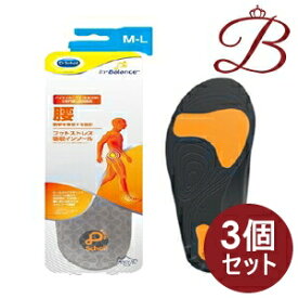 【×3個】ドクターショール インバランス フットストレス吸収インソール 腰 M-L