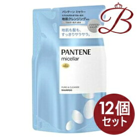 【×12個】パンテーン ミセラー ピュア＆クレンズ シャンプー 350mL 詰替え用