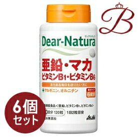 【×6個】アサヒ ディアナチュラ 亜鉛・マカ・ビタミンB1・ビタミンB6 120粒(60日分)