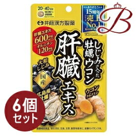 【×6個】井藤漢方 しじみの入った牡蠣ウコン肝臓エキス 120粒入