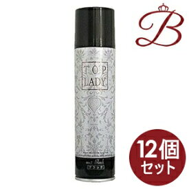 【×12個】インターコスメ トップレディ カラースプレー No.7 ブラック 100g