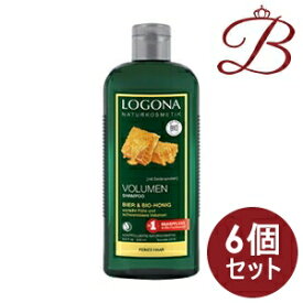 【×6個】ロゴナ ボリュームシャンプー ビール＆はちみつ 250mL