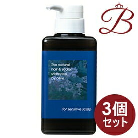 【×3個】日本オリーブ オリーブマノン ナチュラルヘアシャンプー センシティブスカルプ用 350mL