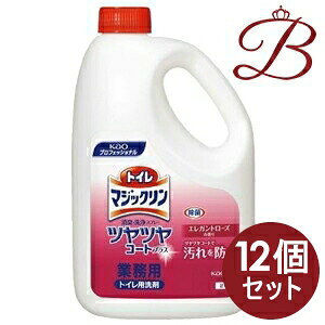 【×12個】花王 トイレマジックリン 消臭・洗浄スプレー ツヤツヤコートプラス エレガントローズの香り 2L