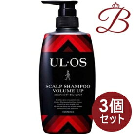 【×3個】大塚製薬 UL・OS ウルオス スカルプシャンプー ボリュームアップ ポンプ500mL
