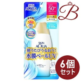 【×6個】ロート製薬 スキンアクア スーパーモイスチャージェル SPF50+ PA++++ 110g