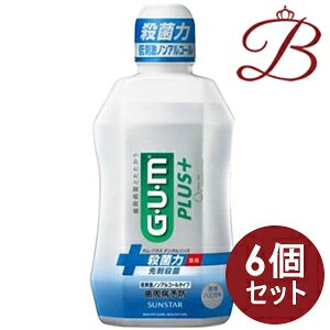 【×6個】サンスター ガム・プラス デンタルリンス 低刺激ノンアルコールタイプ 450ml