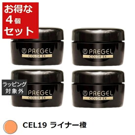 送料無料 プリジェル プリジェル カラーEX CEL19 ライナー橙 x 4 | PREGEL ネイル用品