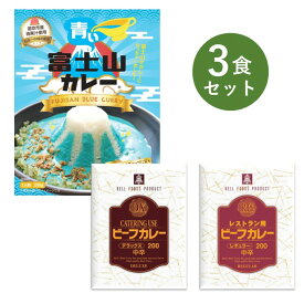 レトルトカレー お試し 3食 セット DX RG レストラン用 ビーフ カレー大阪 ベル食品工業 簡単調理 長期保存 ポイント消化 送料無料 青い富士山カレー