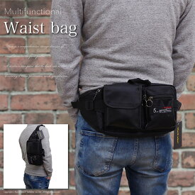 (Marib select) 多機能 ヒップバッグ ウェストバッグ ウェストポーチ メンズ 鞄 カバン #c287 (ブラック)