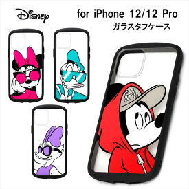 Premium Style ディズニー iPhone 12/12 Pro用 ガラスタフケース スマホケース スマホカバー アイフォンケース iPhoneカバー かわいい キャラクター クリアケース ミッキー ミニ― ドナルド デイジー PG-DGT20