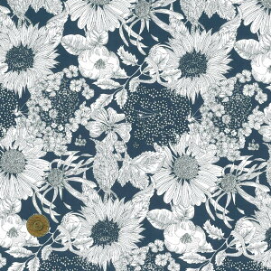 【LIBERTY FABRICS】 エターナル タナローン Swim Dunclare スイム・ダンクレア 紺 5672151s-ze リバティ・ファブリックス