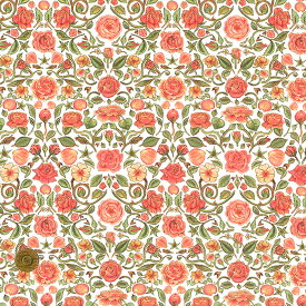 【LIBERTY FABRICS】 2023秋冬追加 イタリア製タナローン Penrose ペンローズ コーラル 3636838-cu リバティ・ファブリックス
