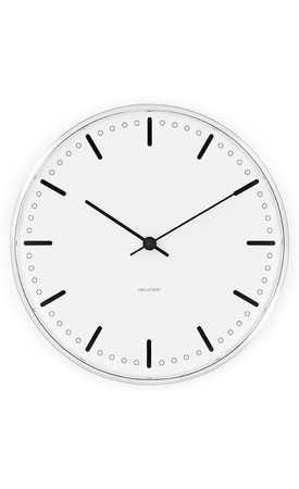 北欧 デンマーク 壁掛時計 アルネヤコブセン 時計Arne Jacobsen 最新最全の Wall Clock Hall ヤコブセン City 43631ローゼンダール 210mmシティーホールクロック 掛け時計 アルネ ROSENDAHL 安心と信頼