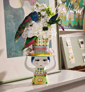 rEBubh Bjorn Wiinblad ԕr Lady with Hat (fBEBYnbg) Flower Vase t[x[X H24.5cm 54051 k f}[N  _ Vv CeA ԑ rBu