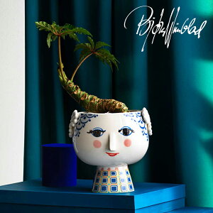 rEBubh Bjorn Wiinblad ԕr EVA Flower Pot Blue G@ t[|bgiu[j x[X 56520 H21cm Go t[x[X Ԃт k f}[N  rBubh
