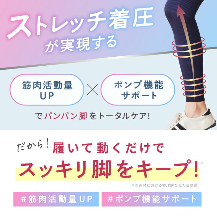 楽天市場】リブ着圧レギンス【5着】大きいサイズ 着圧タイツ 着圧 着圧 