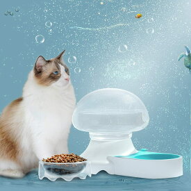 猫 犬 自動給水器 重力感知 猫犬食器2.1リットル大容量防湿口ペット 中小型犬 給餌器 給水器 充電不要 清潔便利