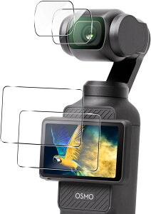 DJI osmo pocket 4/osmo pocket 3/DJI osmoAction5 pro/DJI Osmo Nano�p�t�B���� �ی�t�B���� �����K���X ��ʕی�J�o�[ �K���X�t�B���� �t���ی�t�B���� �d�x9H �ϏՌ� ��U�h�~ �C�A�[�� �\��t���ȒP 2.5D��