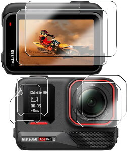 �K���X�t�B���� Insta360 �p Ace Pro 2 ��p �ی�t�B���� �t�B�����p �C���X�^360 ace pro2 �J���������Y�ی�t�B���� �����ߗ� �t���ی�t�B���� �d�x9H �ϏՌ� ��U�h�~ �����^ �y���ʉ��2�� + �T