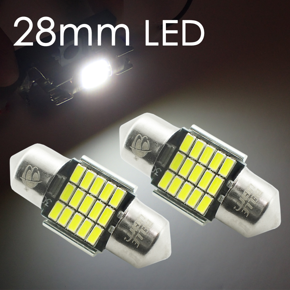 T10×36mm 4014SMD LED 16連 白 キャンセラー内蔵4個セット